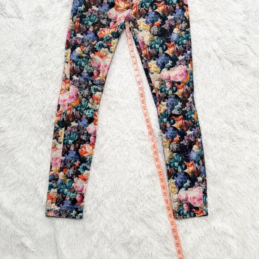 Women Sandro Flora Mid Waist Denim Skinny Jeans Vintage In Multi Color Size US 6 - Picture 5 of 8